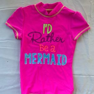 Children’s Place Girls I’d Rather Be a Mermaid Swim Top